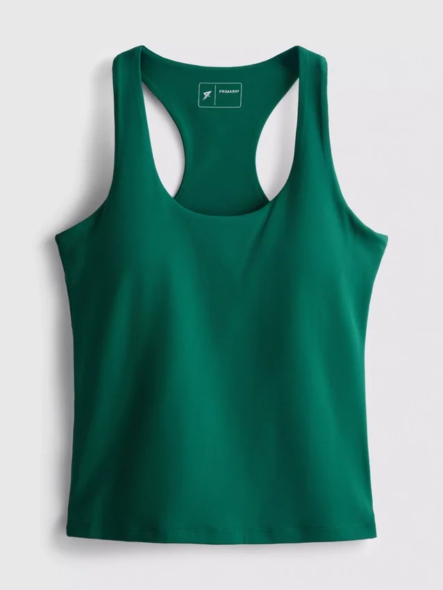 Camisola sem mangas desportiva com decote redondo