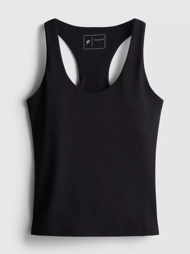 Camisola sem mangas desportiva com decote redondo