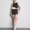 Camisola sem mangas desportiva com franzido