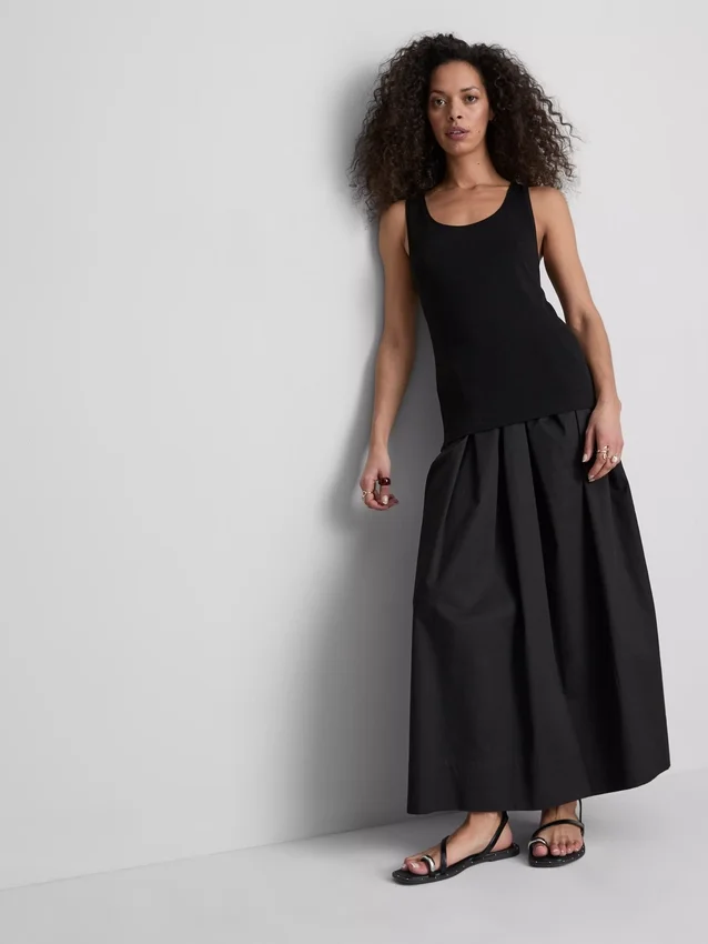 Camisola sem mangas elástica essencial