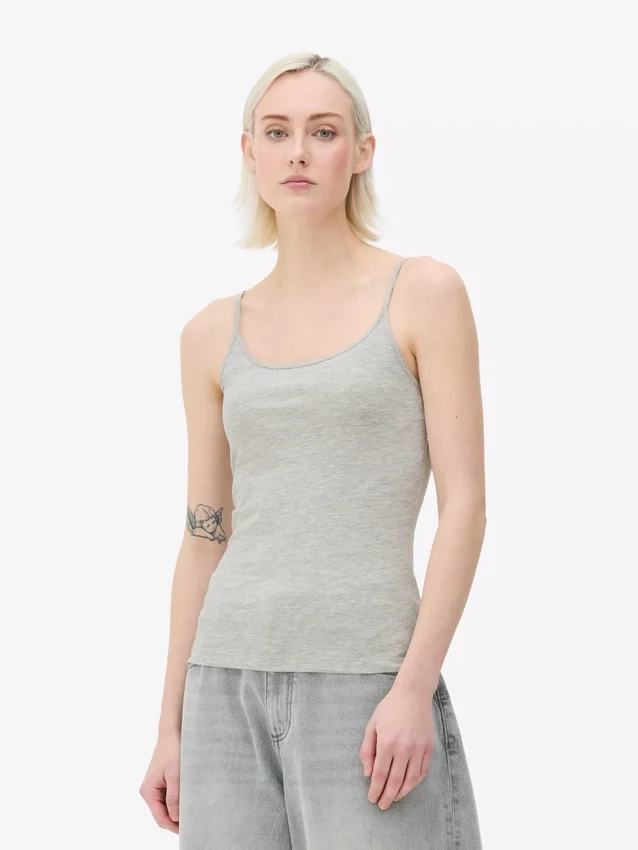 Camisola sem mangas elástica essencial
