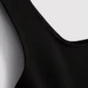 Camisola sem mangas em crepe com alças largas