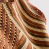 Camisola sem mangas em malha com ponto curvo