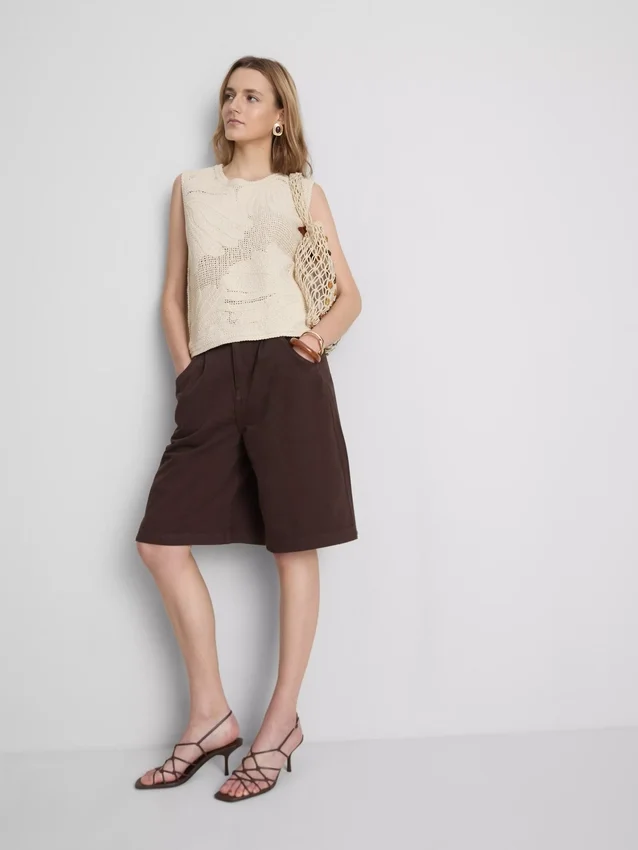 Camisola sem mangas em malha de croché da The Edit