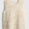 Camisola sem mangas em malha de croché da The Edit