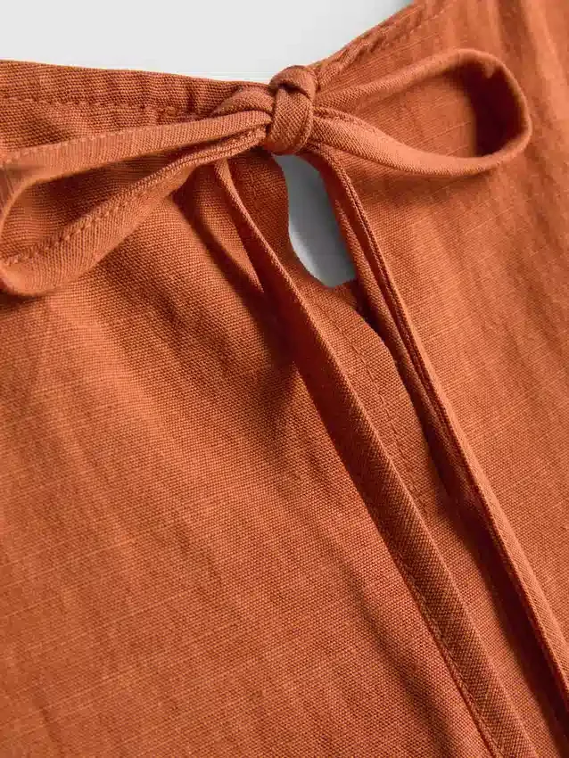 Camisola sem mangas em mistura de algodão