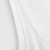 Camisola sem mangas em mistura de algodão com canelado
