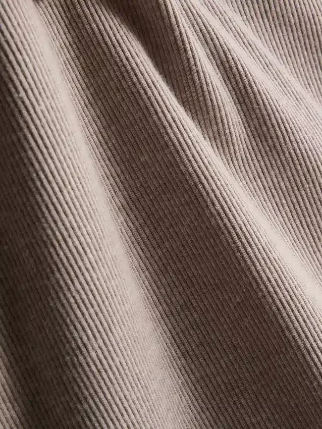 Camisola sem mangas em mistura de algodão com canelado