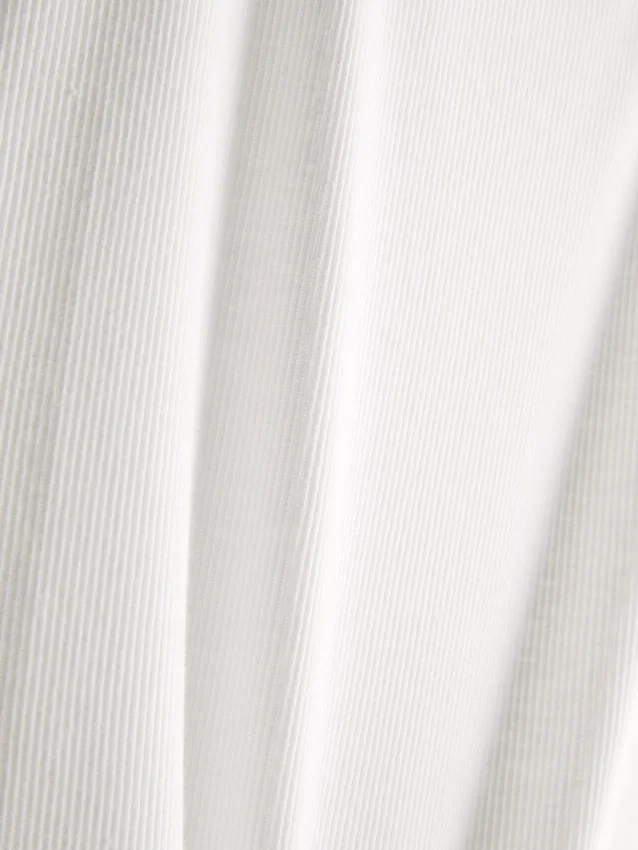Camisola sem mangas em mistura de algodão com canelado