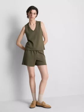 Camisola sem mangas em mistura de modal