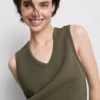 Camisola sem mangas em mistura de modal