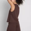 Camisola sem mangas em mistura de modal