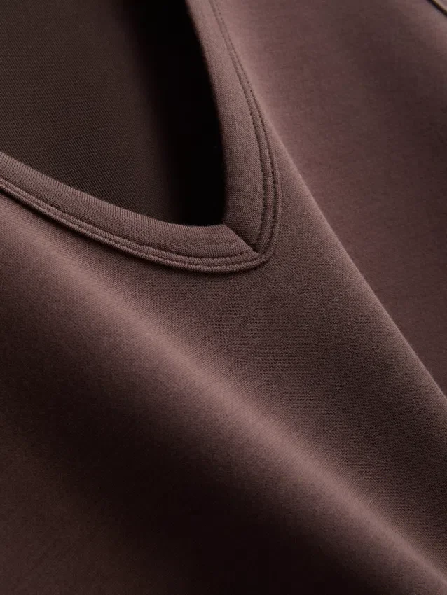 Camisola sem mangas em mistura de modal