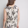 Camisola sem mangas estampada em mistura de algodão