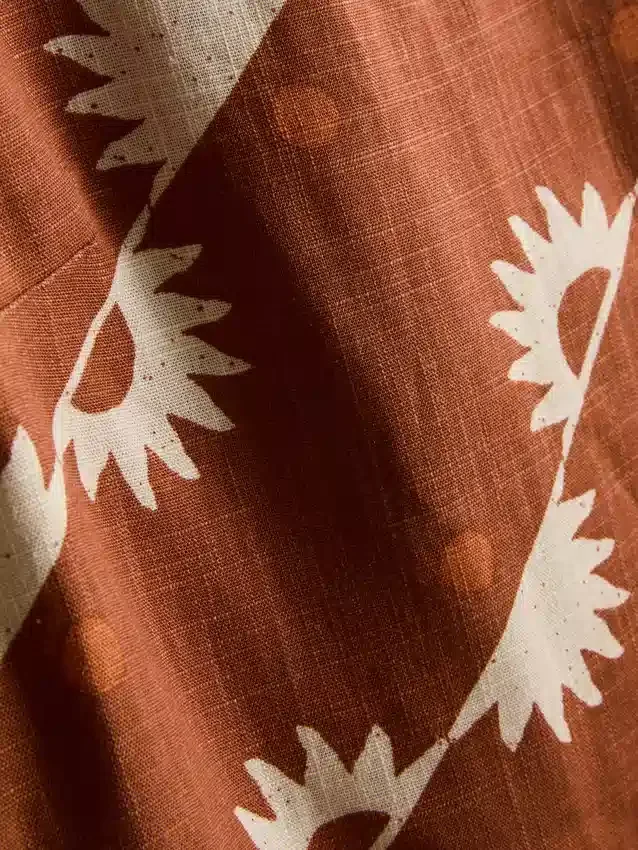 Camisola sem mangas estampada em mistura de algodão