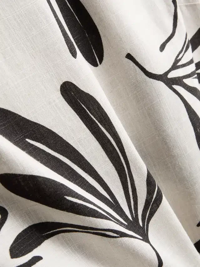 Camisola sem mangas estampada em mistura de algodão
