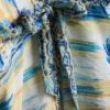 Capa de praia midi com estampado e corte cruzado