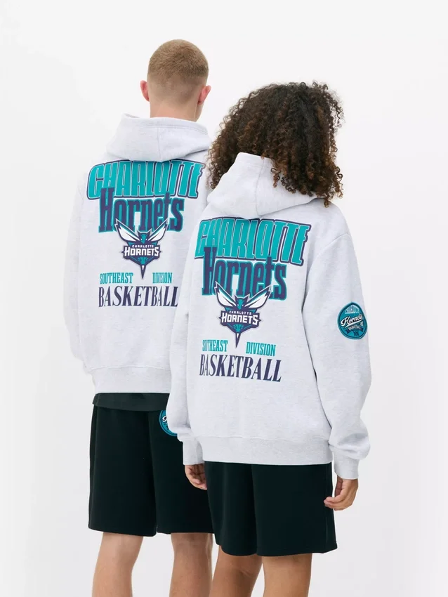 Casaco com capuz da NBA dos Charlotte Hornets