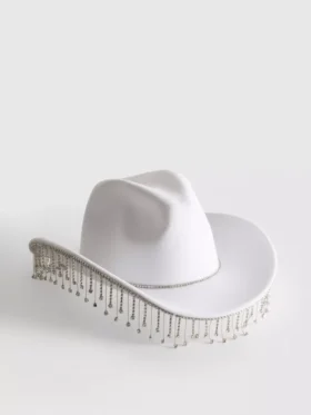 Chapéu de cowboy com franjas