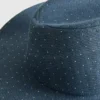 Chapéu de cowboy em ganga com tachas