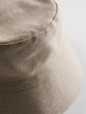 Chapéu de pescador em mistura de linho