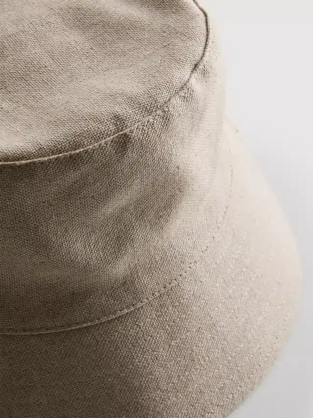Chapéu de pescador em mistura de linho