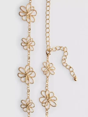 Cinto com corrente de flores