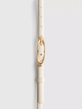 Cinto fino com fivela oval
