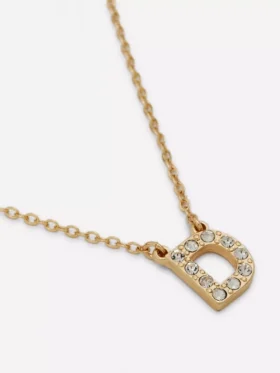 Colar com inicial em strass