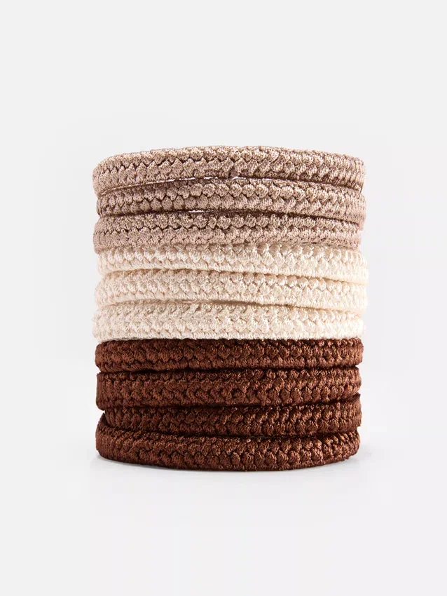 Conjunto de 10 elásticos de cabelo grossos