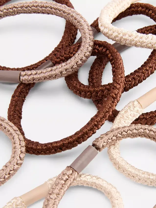 Conjunto de 10 elásticos de cabelo grossos