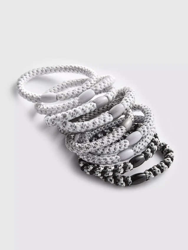 Conjunto de 10 elásticos grossos para o cabelo