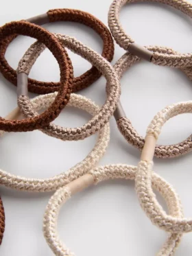 Conjunto de 10 elásticos grossos para o cabelo