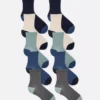 Conjunto de 10 pares de meias curtas com costura plana