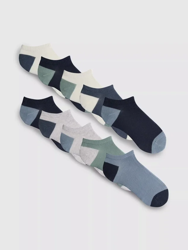 Conjunto de 10 pares de meias de desporto com costuras planas