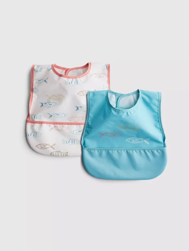 Conjunto de 2 babetes envolventes
