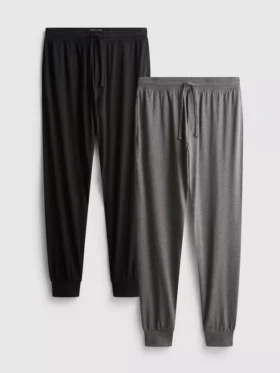 Conjunto de 2 calças de pijama em jersey