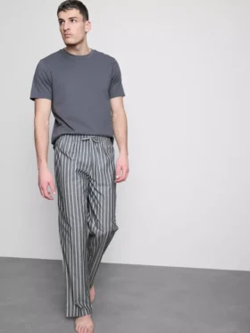 Conjunto de 2 calças de pijama em popeline