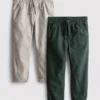 Conjunto de 2 calças de sarja