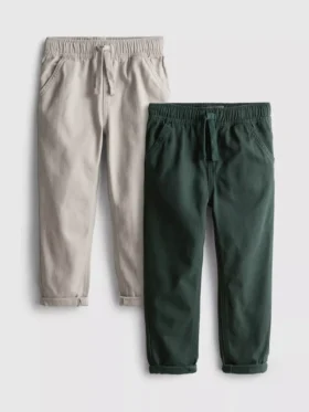 Conjunto de 2 calças de sarja