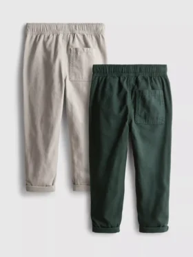 Conjunto de 2 calças de sarja