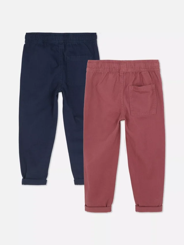 Conjunto de 2 calças de sarja