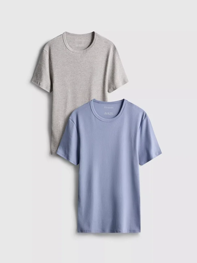 Conjunto de 2 camisas com textura canelada