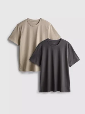 Conjunto de 2 camisas de gola redonda