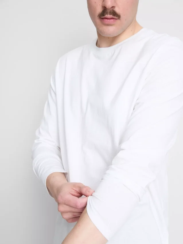 Conjunto de 2 camisas de manga comprida em algodão