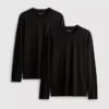 Conjunto de 2 camisas de manga comprida em algodão