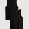 Conjunto de 2 camisolas sem mangas essenciais