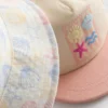 Conjunto de 2 chapéus de bebé com tema litorâneo