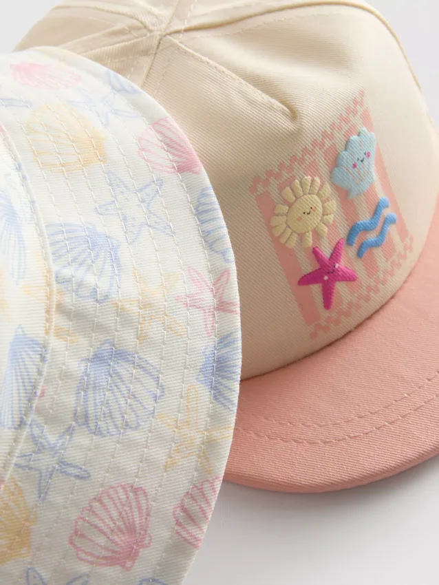Conjunto de 2 chapéus de bebé com tema litorâneo