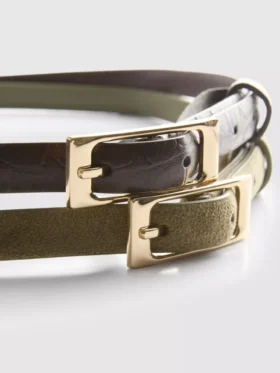 Conjunto de 2 cintos com fivela